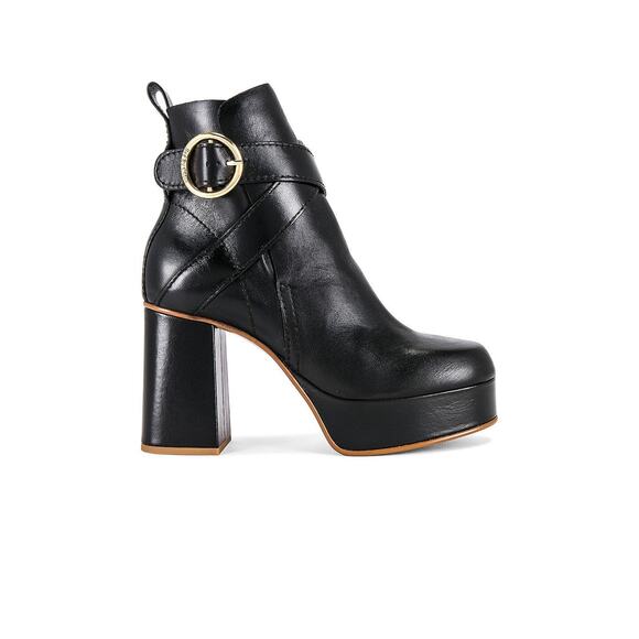 See By Chloe Lyna Leather Heeled Bootie - 40 - Picture 1 of 5